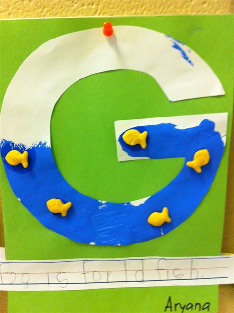 G is for goldfish. Letter G activity | Letter g crafts, Letter a crafts ...
