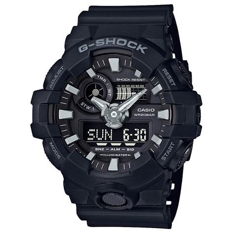 Casio G-Shock GA-700-1BDR Analog-Digital Black Dial Men Watch Black ...