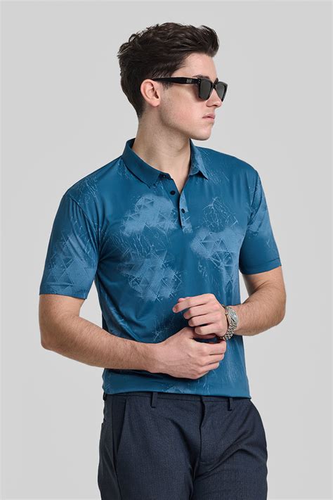 Buy Men's Teal Stitchless Polo T-Shirt Online | Snitch – SNITCH