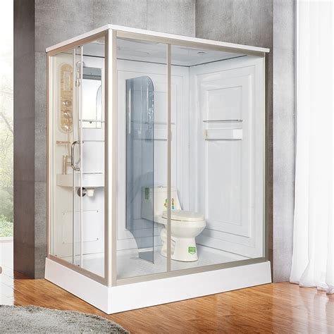 淋浴房整体浴室一体式卫生间加厚集成厕所带马桶洗澡浴干湿分离-阿里巴巴