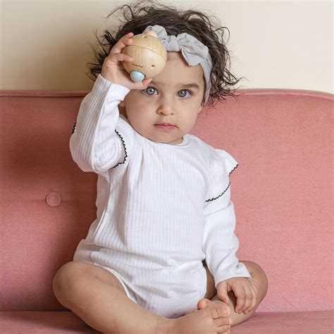 Simply White Long-sleeved Ribbed Baby Bodysuit | Softsens Baby ...
