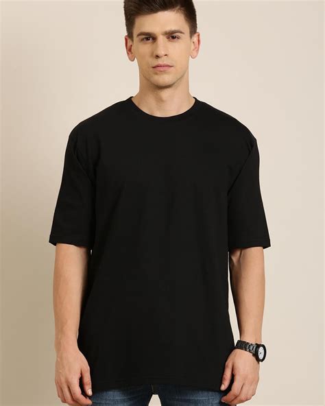 Buy Men's Black Oversized T-shirt Online in India at Bewakoof