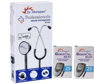 Dr. Morepen Professionals Deluxe Stethoscope ST-01A and BG-03 25+25 ...