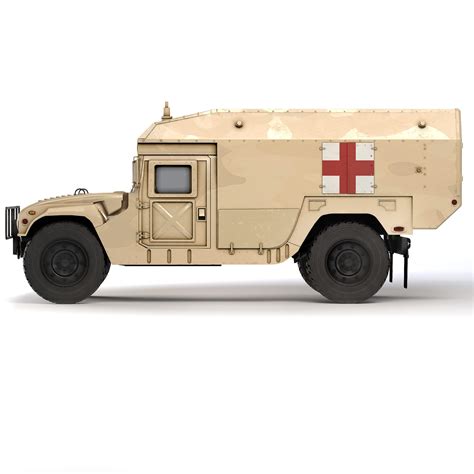 Humvee Military M996A1 Ambulance 2004 - 3D Model by podshyvalov