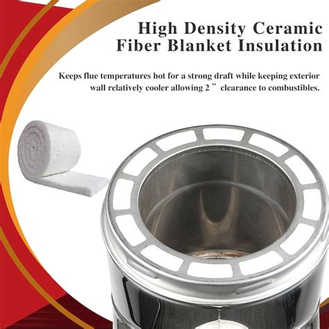 AllFuel HST 6-in x 48-in Insulated Double Wall Stainless Steel Chimney ...
