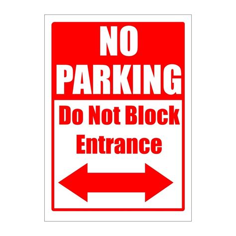 VOORKOMS No Parking Do Not Block Entrance Sign Board For Home, House ...