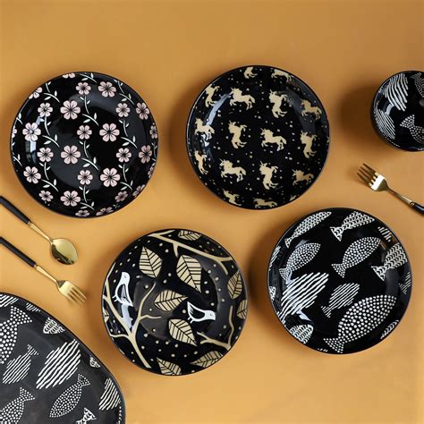 Natura Plates Black Online - Premium Snack Plate | Nestasia