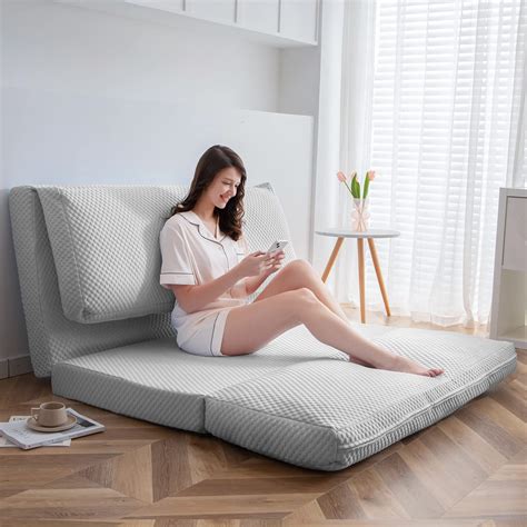 MAXYOYO Cooling Bean Bag Bed Folding Sofa Bed Floor Mattress for Hot ...