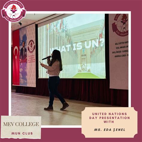 We presented the importance of United Nations Day to the 6th, 7th, and 8th grade students of MEV ...