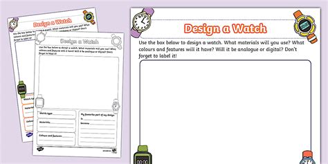 👉 Design a Watch Worksheet (teacher made) - Twinkl