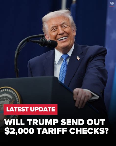 WTOL - President Trump is still pushing for $2,000 tariff rebate checks ...