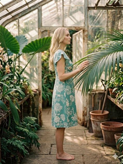 Women’s Sky Blue Floral Printed Cotton Umbrella Style A-Line Dress wit ...