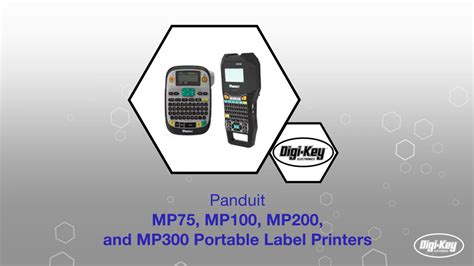 MP75 and MP200 Mobile Printers - Panduit | DigiKey