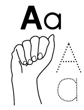 Image result for ASL Alphabet Tracing Worksheets