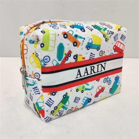 Personalized Car Printed Kids Box Pouch
