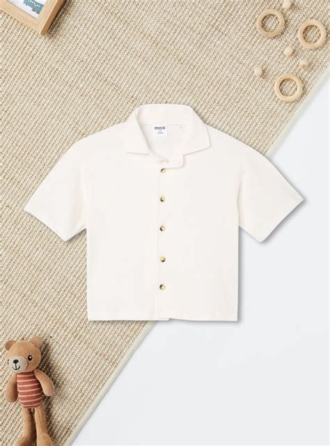 Buy Boys Textured Resort Shirt Online at just Rs. 549.0 - 1000014935654 ...