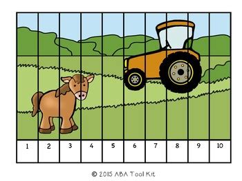 Farm Sequencing Puzzles by Behavior Change Ninja | TPT