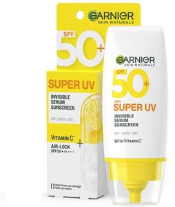 GARNIER Sunscreen - SPF SPF50 PA++++ Super UV Invisible Serum Sunscreen ...