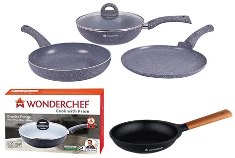 Buy Wonderchef Cookware 3 Piece Set with 26cm Dosa Tawa, Grey ...