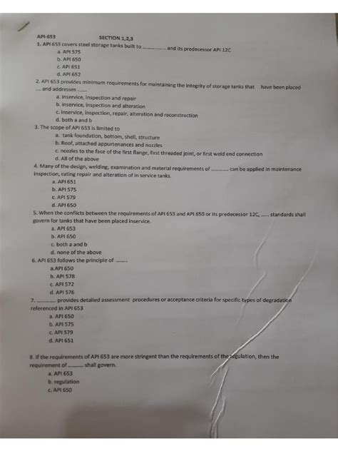 Image result for API 653 Test