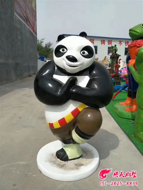 动漫熊猫雕塑-玻璃钢动漫人物功夫熊猫之熊猫-央美雕塑