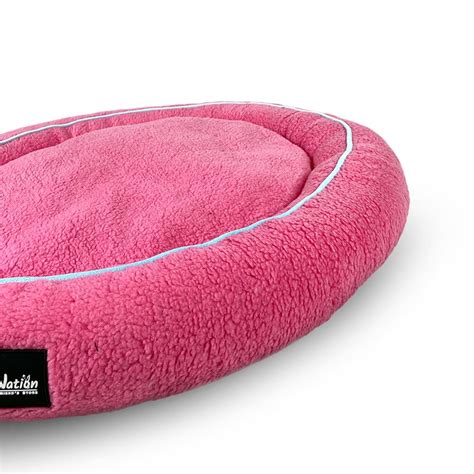 Buy Pink Fluffy Short Fur Round Bed for Dogs Online | Tails Nation