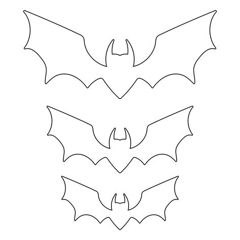 Halloween Bat Stencil Cutouts - 15 Free PDF Printables | Printablee