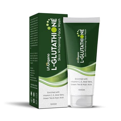 L-Glutathione Skin Brightening & Whitening Face Wash – LA Organo