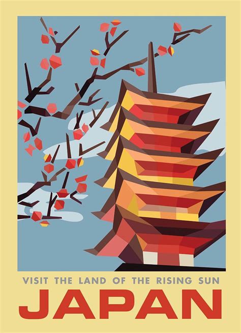 Visit Japan - Vintage Travel Poster - Large Art Prints by Travel | Buy ...