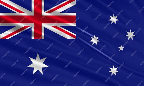Diseño de la bandera de australia. ondeando la bandera australiana ...