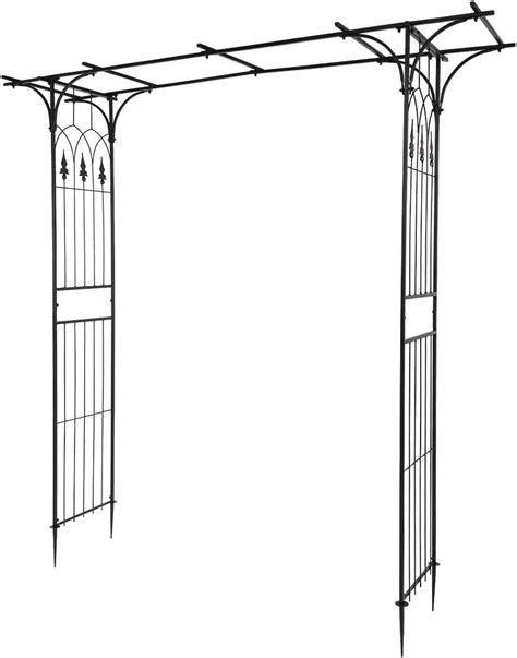 DESIGNSCAPE3D Flat Roof Wrought Iron Garden Arch Trellis for India | Ubuy