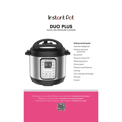 Instant Pot User Manual 的图像结果