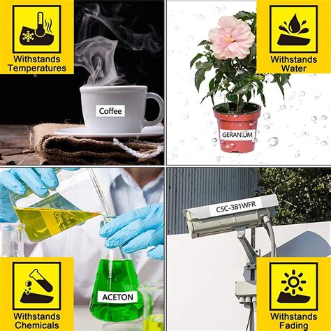 Buy Fits Brother P-Touch PT-H110 TZe TZ White Ink Black Red Blue Green ...