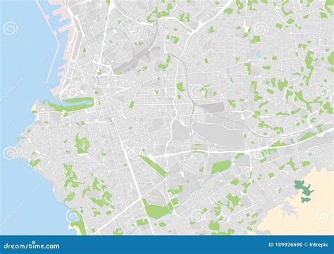 Vector City Map of Marseille, France Stock Illustration - Illustration ...