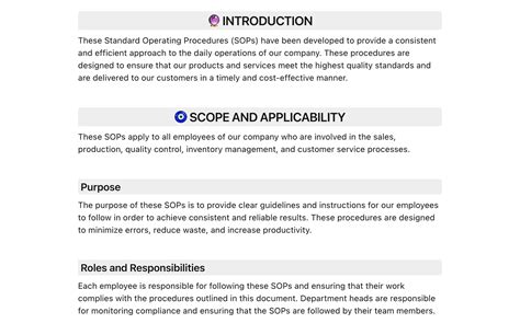 Standard Operating Procedure Examples 的图像结果