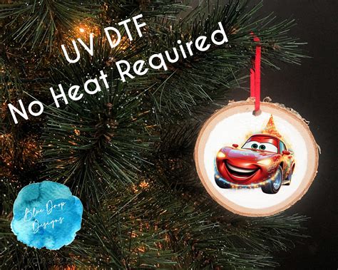 UV DTF Lightning McQueen Ornament Transfer – Blue Drop Transfers