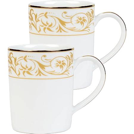 Buy DANKOTUWA Porcelain Coffee Mugs - Pack Of 2, Silver, 275ml Online ...