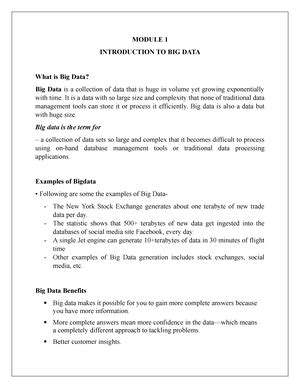 MIS Module 1 - Information Systems - big data and business analytics ...