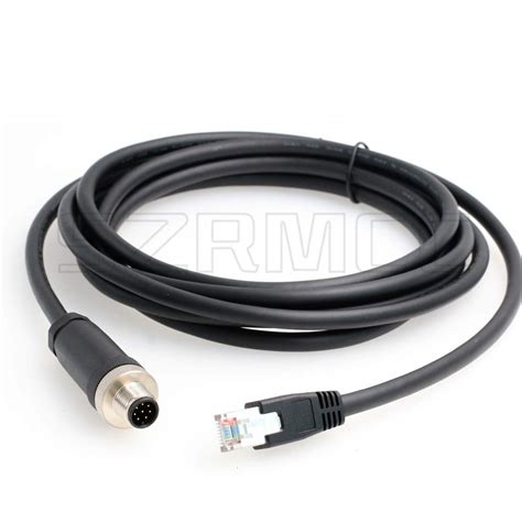 SZRMCC M12 8 Position A-Code Male to RJ45 Gigabit Ethernet Cat-6 ...