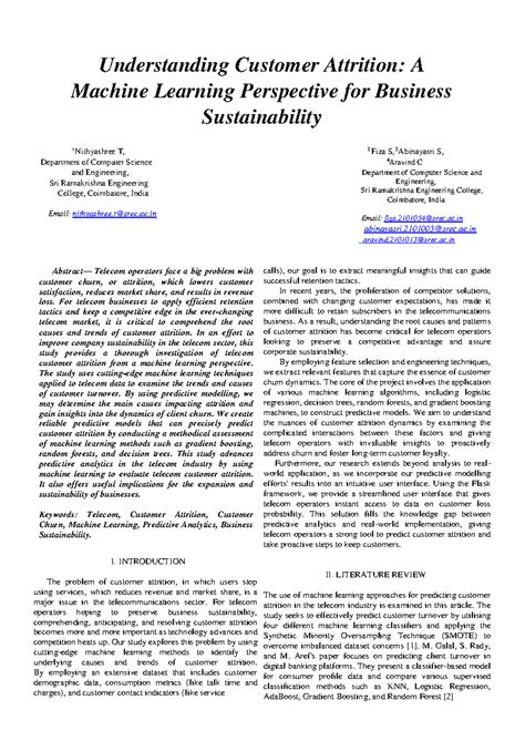 Churn paper - Understanding Customer Attrition: A Machine Learning ...