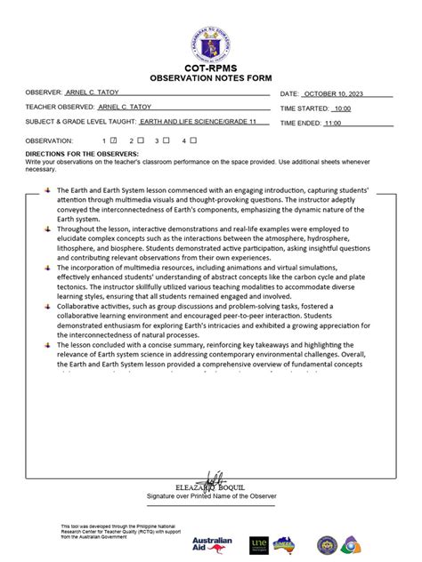 Image result for Classroom Observation Notes