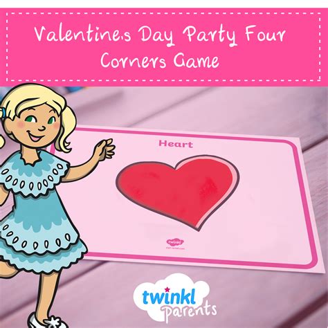 Valentine's Party Four Corners Game | Valentine's day party games, Four ...