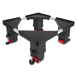 ZOLMIX® Premium Metal Top Load Washing Machine Stand/Trolley | 250kg ...