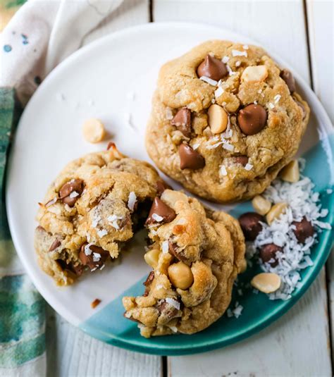 Milk Chocolate Macadamia Nut Coconut Cookies | Recipe Cart | Recipe Cart