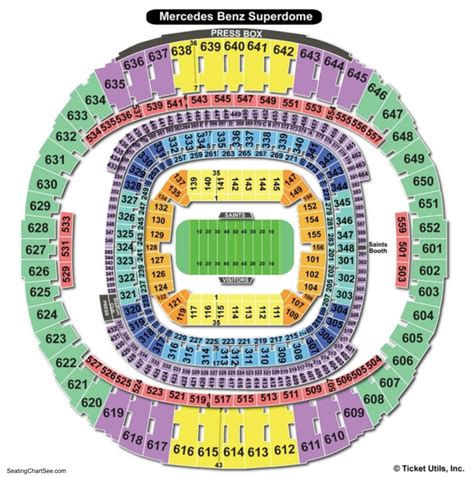 Caesars Superdome Seating Chart | Caesars Superdome | New Orleans ...