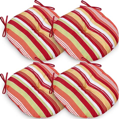 Amazon.com: Wesiti Round Bistro Seat Cushion Set of 4, 15" x 15" x 4 ...