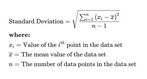 Image result for Standard Deviation Formula Example