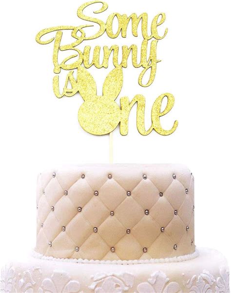 Buy Some Bunny Is One Cake Topper, Boys Girls First Birthday Party ...