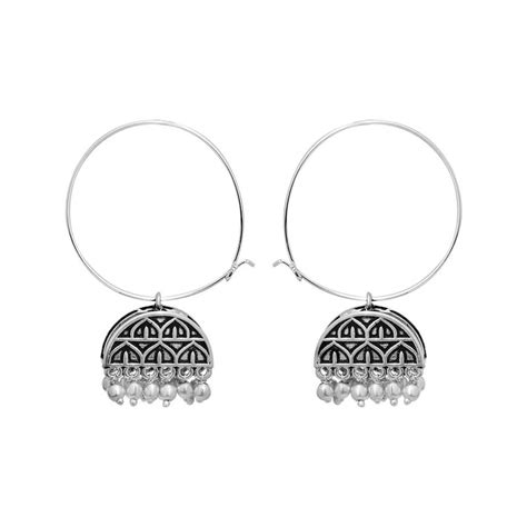 Buy Voylla Leela Hoop Earrings With Ghungroos For Women Online