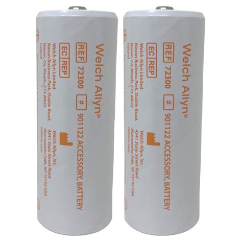 Welch Allyn 72300 3.5V Nickel-Cadmium Rechargeable Battery - 2 Packs ...